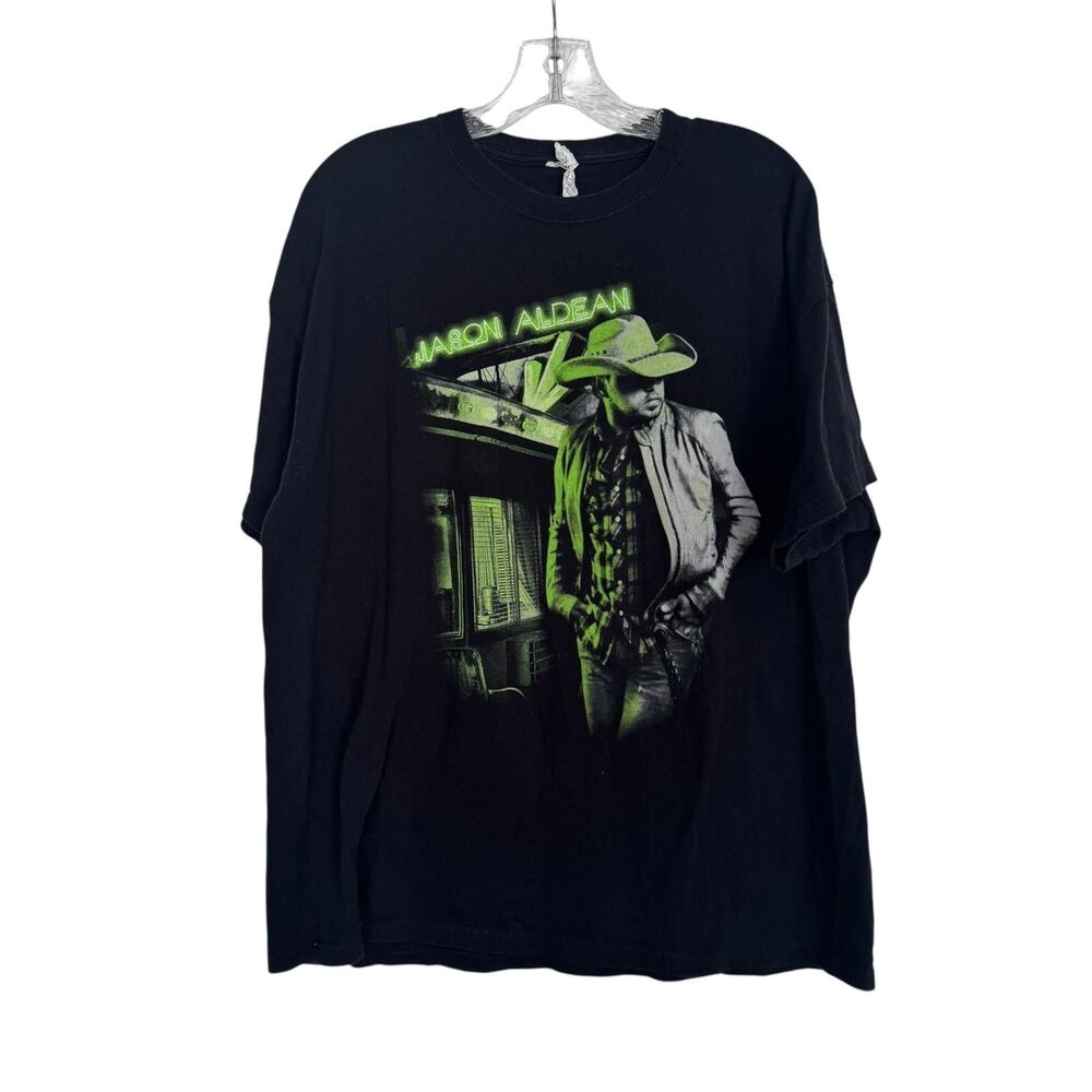 Jason Aldean Night Train Shirt Mens XL Black 2014 Graphic Concert Tour Tee